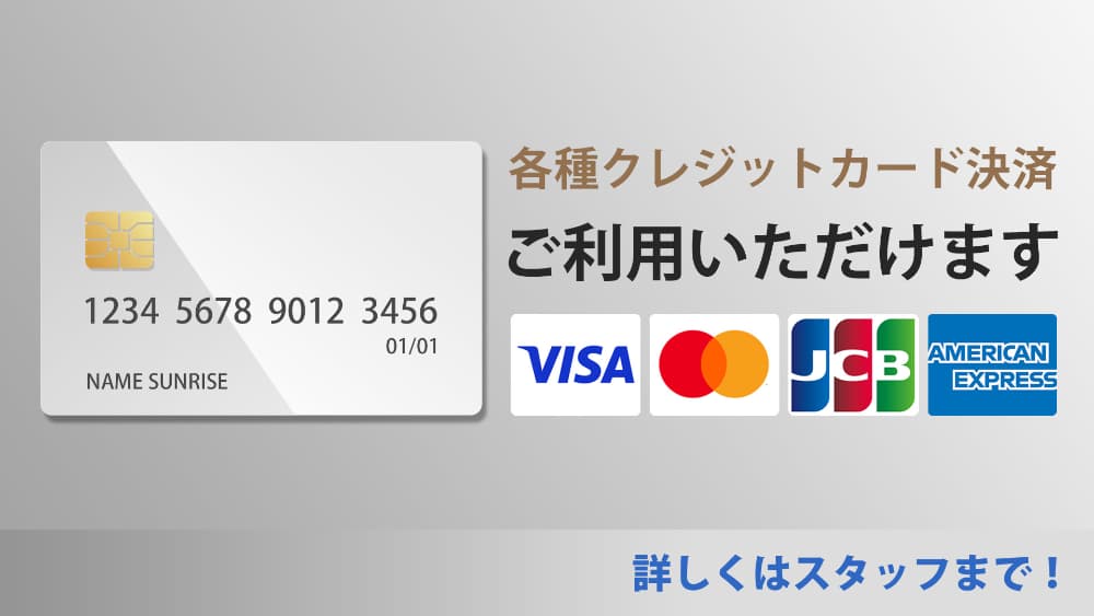 各種クレジット決済対応